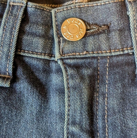 Rag & Bone dark blue stretch skinny jeans/Capri distressed/ raw hem/cuff 24"×27" - Picture 9 of 16